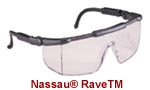 AOSafety Nassau� RaveTM Eye Gear Red/White/Blue Frame