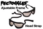 AOSafety Fectoggle w/foam & adj temple, Clear Med.